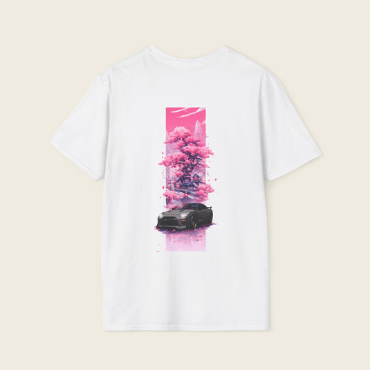 R35 Rear Cherry Blossom Shirt | Clutchcloth Auto Apparel