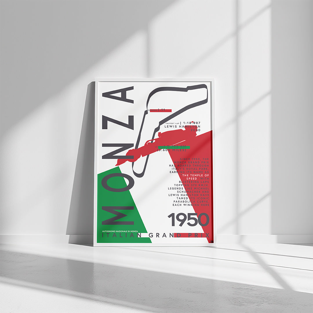 Monza F1 Grand Prix Temple of Speed Poster