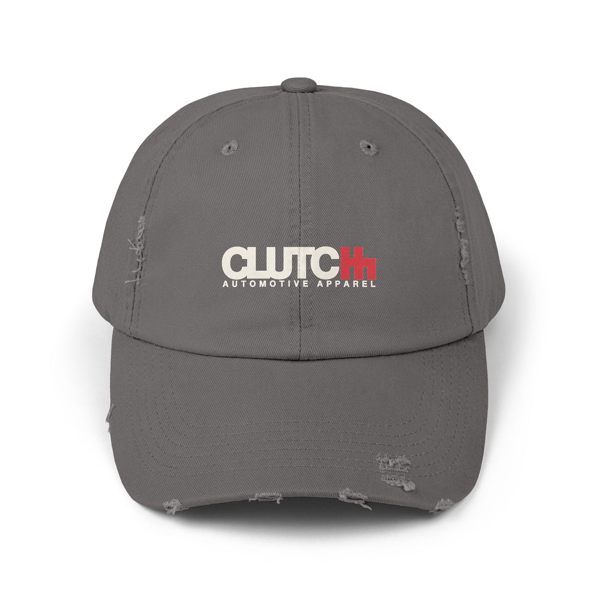 Clutch 5 Panel Distressed Cap | ClutchCloth Automotive Apparel - ClutchCloth - Hats - 59953251224824967561