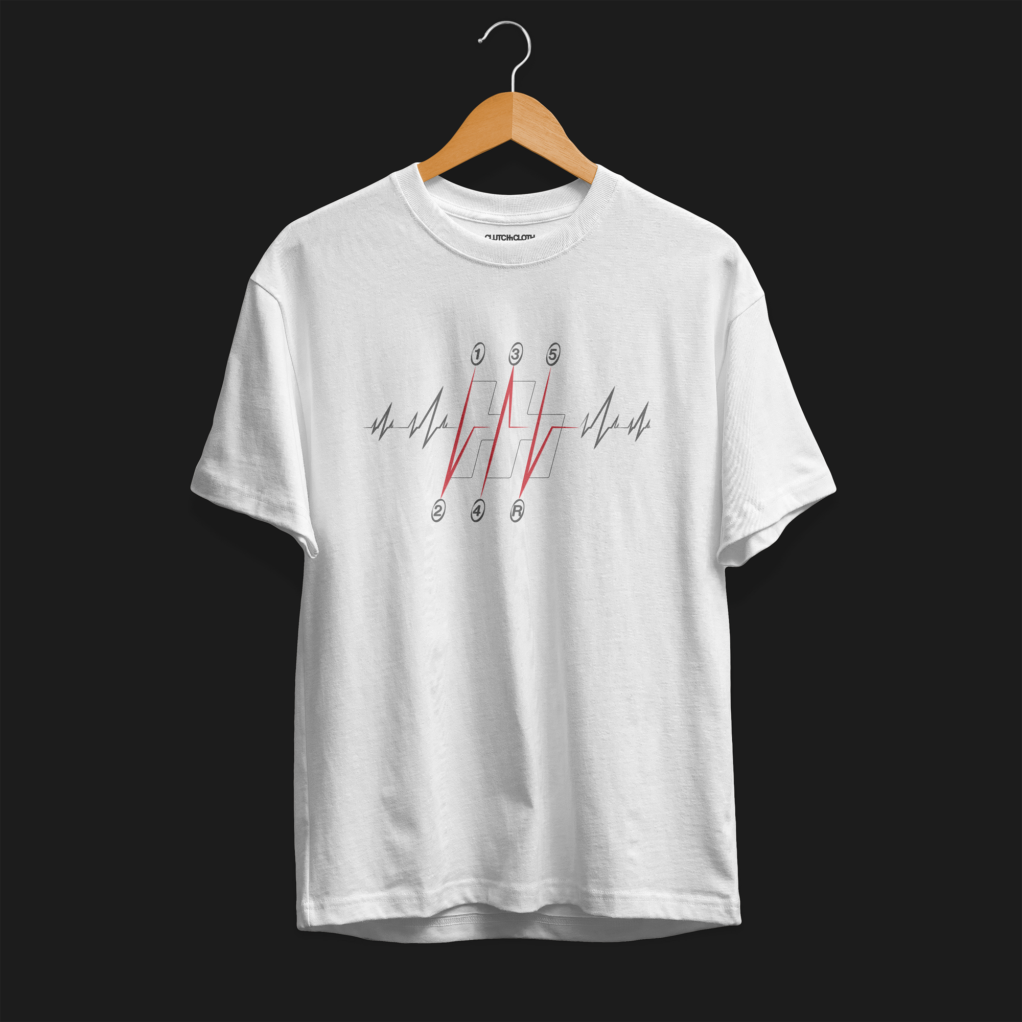 Manual Gear Shift Heartbeat Automotive Graphic T-Shirt | Mens & Womens (Unisex)